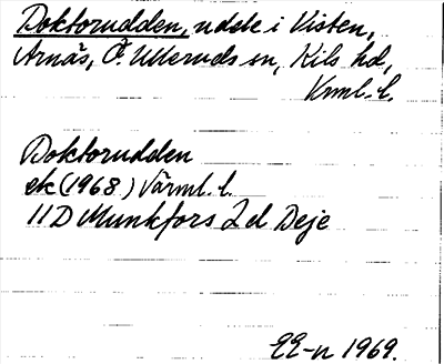 Bild på arkivkortet för arkivposten Doktorudden