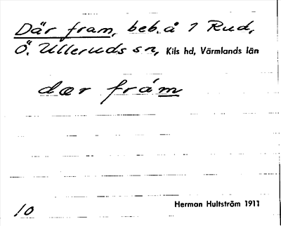 Bild på arkivkortet för arkivposten Där fram