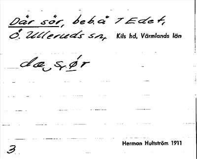 Bild på arkivkortet för arkivposten Där sör