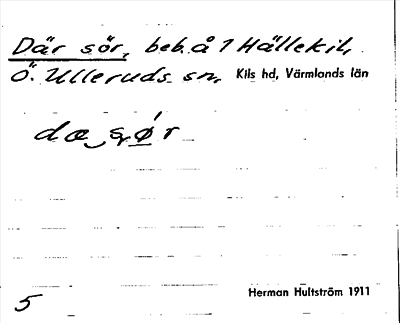 Bild på arkivkortet för arkivposten Där sör