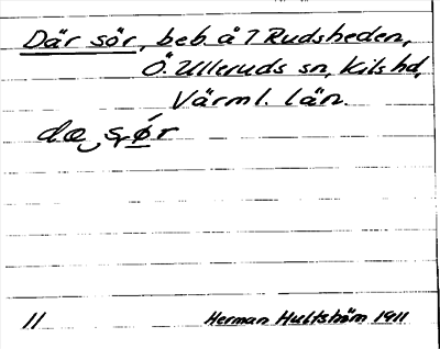 Bild på arkivkortet för arkivposten Där sör