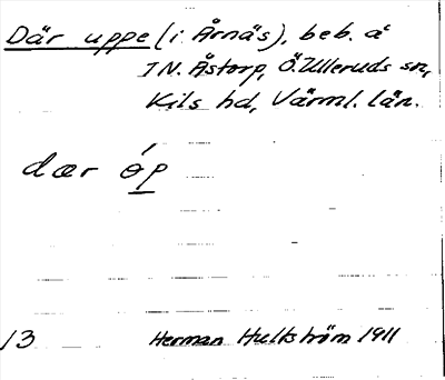 Bild på arkivkortet för arkivposten Där uppe