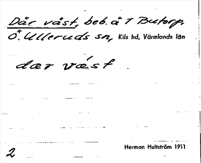 Bild på arkivkortet för arkivposten Där väst