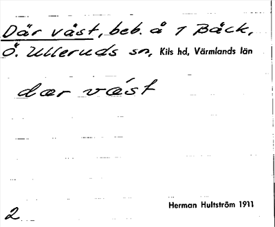 Bild på arkivkortet för arkivposten Där väst