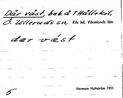 Bild på arkivkortet för arkivposten Där väst