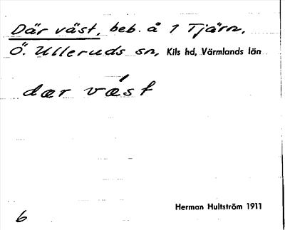 Bild på arkivkortet för arkivposten Där väst