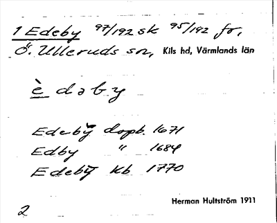 Bild på arkivkortet för arkivposten Edeby