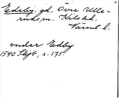 Bild på arkivkortet för arkivposten Edeby