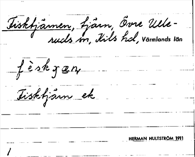 Bild på arkivkortet för arkivposten Fisktjärnen