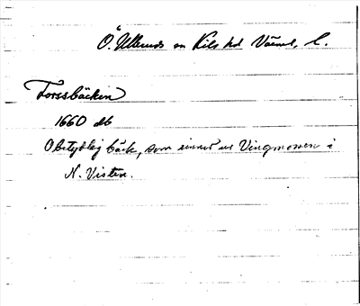 Bild på arkivkortet för arkivposten »Forssbäcken»