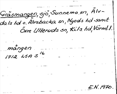 Bild på arkivkortet för arkivposten Gräsmangen