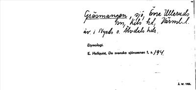 Bild på arkivkortet för arkivposten Gräsmangen