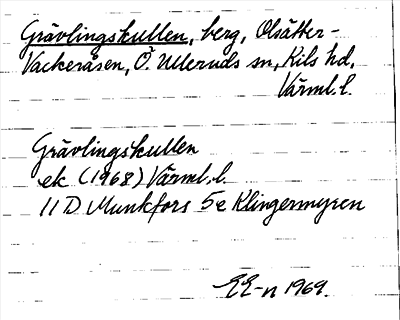 Bild på arkivkortet för arkivposten Grävlingskullen