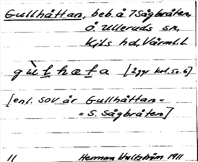 Bild på arkivkortet för arkivposten Gullhättan