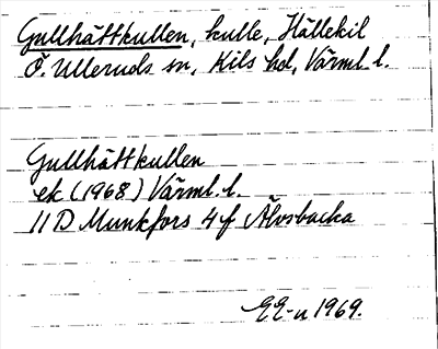 Bild på arkivkortet för arkivposten Gullhättkullen