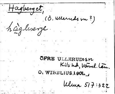 Bild på arkivkortet för arkivposten Hagberget