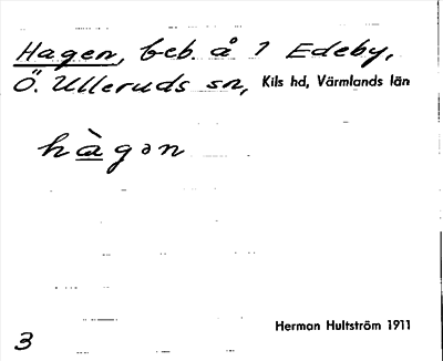 Bild på arkivkortet för arkivposten Hagen