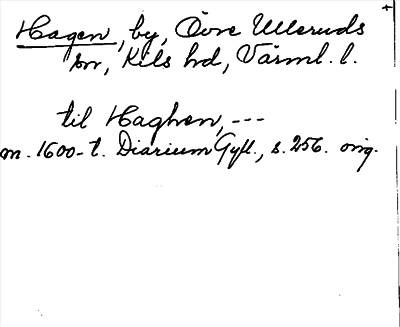 Bild på arkivkortet för arkivposten Hagen