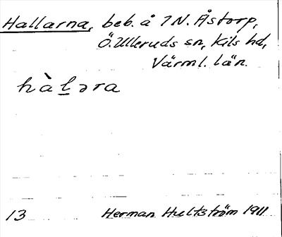 Bild på arkivkortet för arkivposten Hallarna