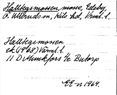 Bild på arkivkortet för arkivposten Halltegsmossen