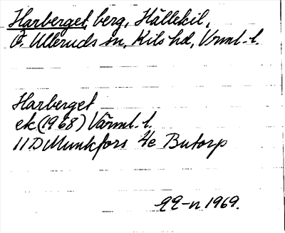 Bild på arkivkortet för arkivposten Harberget