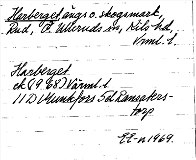 Bild på arkivkortet för arkivposten Harberget