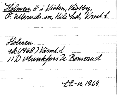 Bild på arkivkortet för arkivposten Holmen