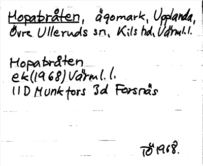 Bild på arkivkortet för arkivposten Hopabråten