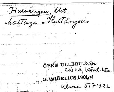 Bild på arkivkortet för arkivposten Hultängen