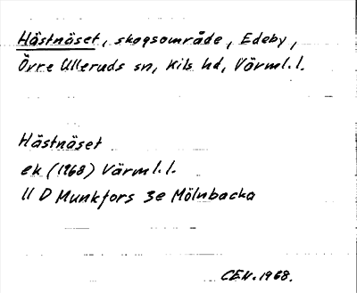 Bild på arkivkortet för arkivposten Hästnäset