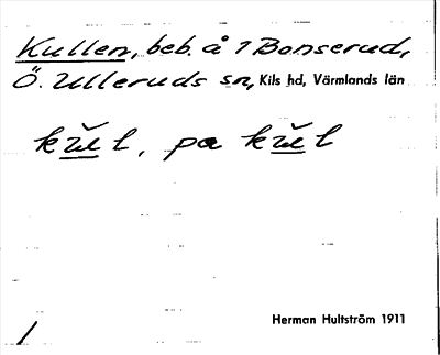 Bild på arkivkortet för arkivposten Kullen