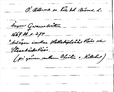 Bild på arkivkortet för arkivposten »Kwarnebråten»