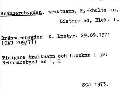 Bild på arkivkortet för arkivposten Brännarebygden