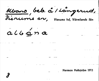 Bild på arkivkortet för arkivposten Albano