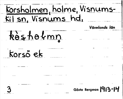 Bild på arkivkortet för arkivposten Korsholmen