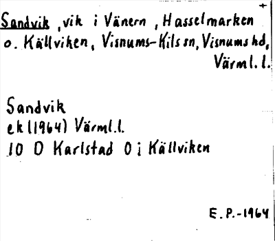 Bild på arkivkortet för arkivposten Sandvik