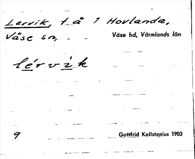 Bild på arkivkortet för arkivposten Lervik