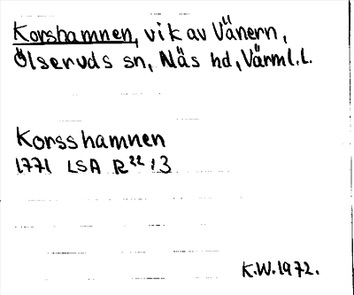 Bild på arkivkortet för arkivposten Korshamnen