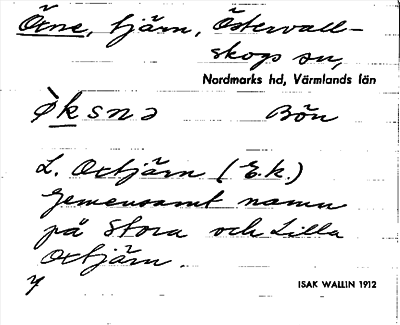 Bild på arkivkortet för arkivposten Öxne