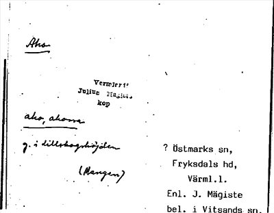 Bild på arkivkortet för arkivposten Aho