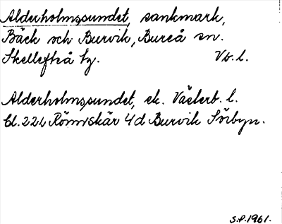 Bild på arkivkortet för arkivposten Alderholmssundet