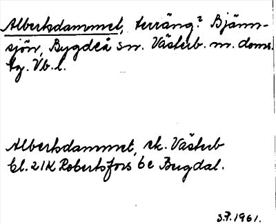 Bild på arkivkortet för arkivposten Albertsdammet