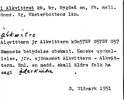 Bild på arkivkortet för arkivposten Alkvittret