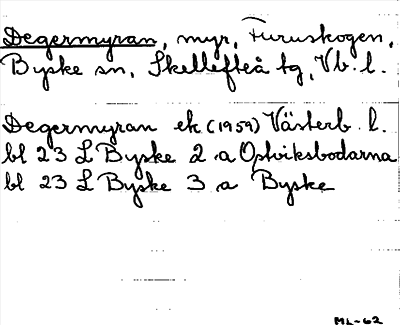 Bild på arkivkortet för arkivposten Degermyran