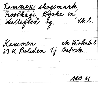 Bild på arkivkortet för arkivposten Kammen