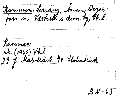 Bild på arkivkortet för arkivposten Kammen
