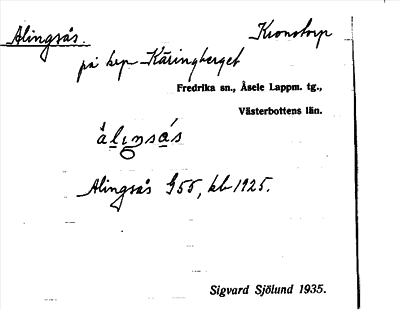 Bild på arkivkortet för arkivposten Alingsås