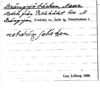 Bild på arkivkortet för arkivposten Drängsjöbäcken, Norra