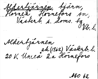 Bild på arkivkortet för arkivposten Aldertjärnen