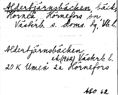 Bild på arkivkortet för arkivposten Aldertjärnsbäcken